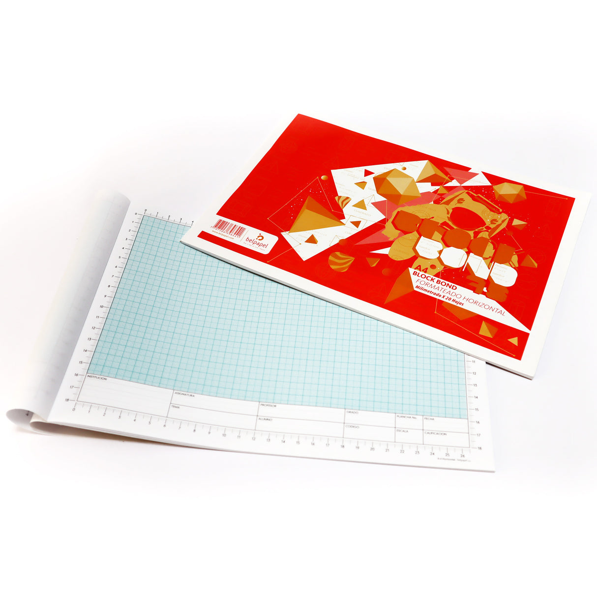 Block milimetrado a4 20 hojas