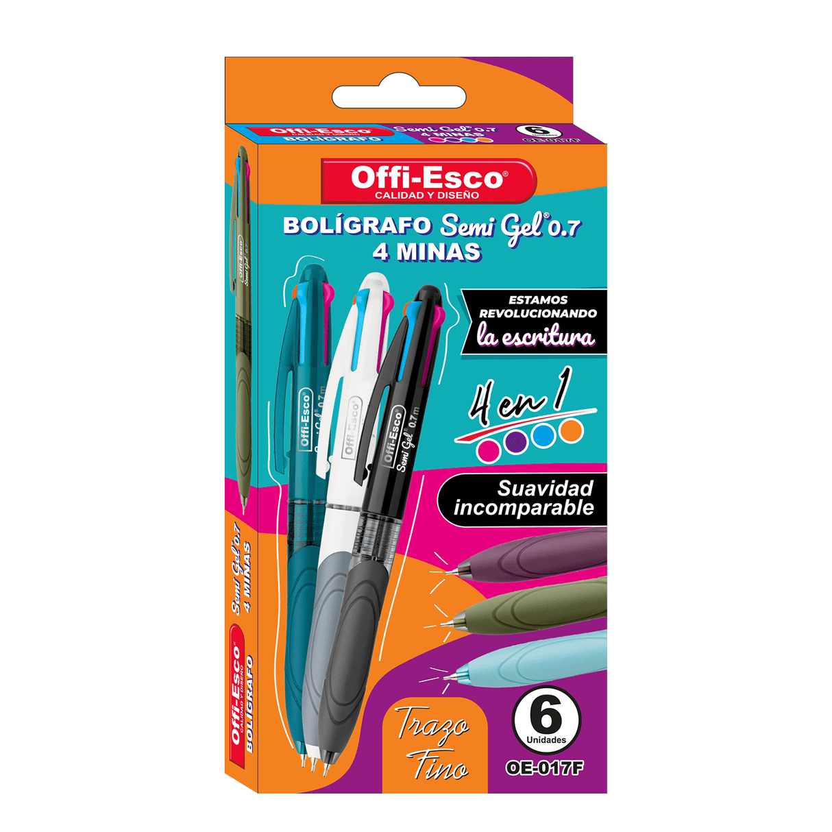 Bolígrafo Fantasía 4 minas 0.7 mm OE-017F