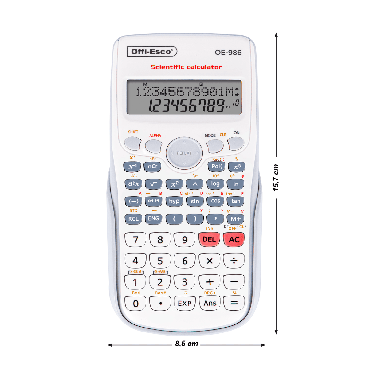 Calculadora Científica Mediana Teclado 10+2 Dígitos OE-986