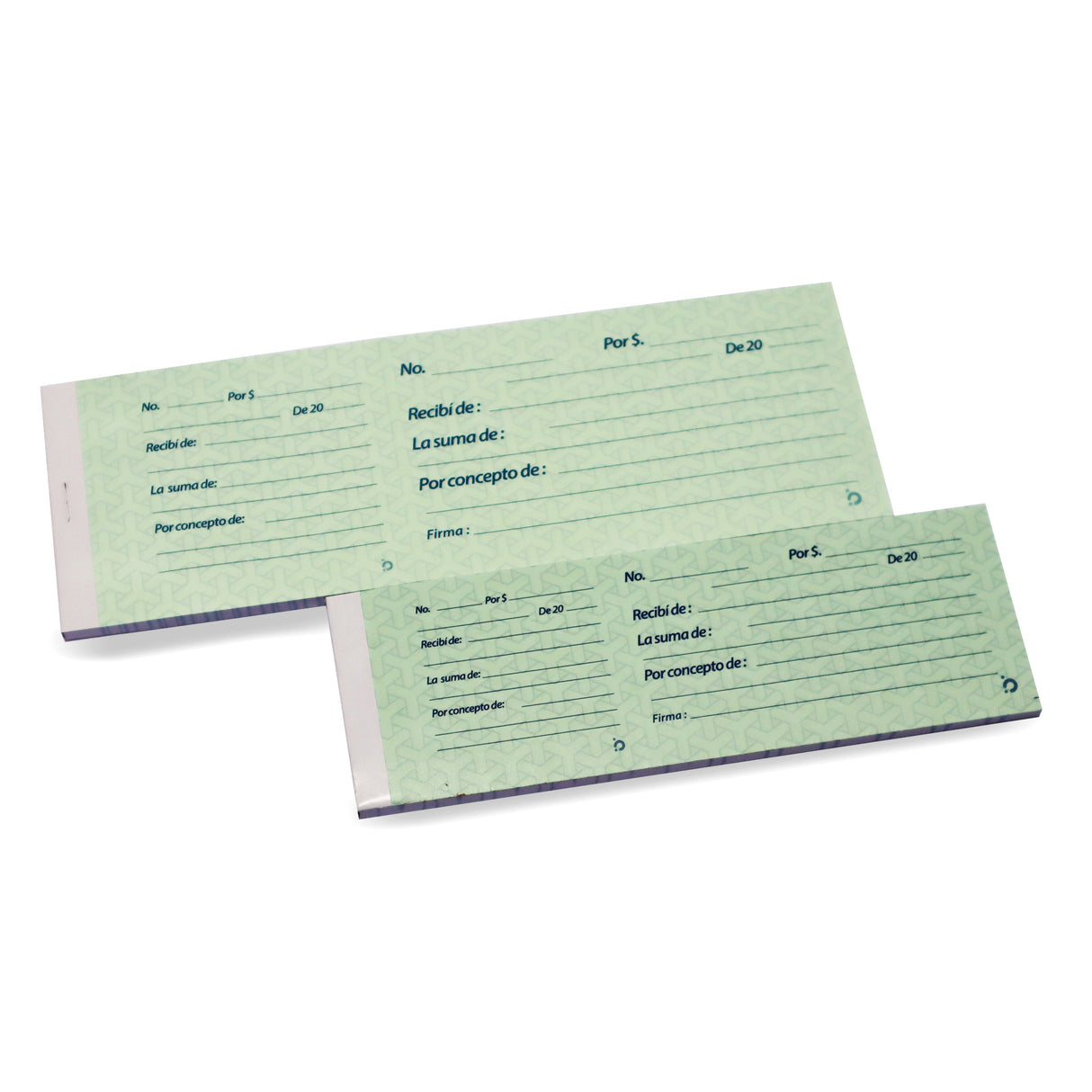 Recibo Con Desprendible Grande y Pequeño