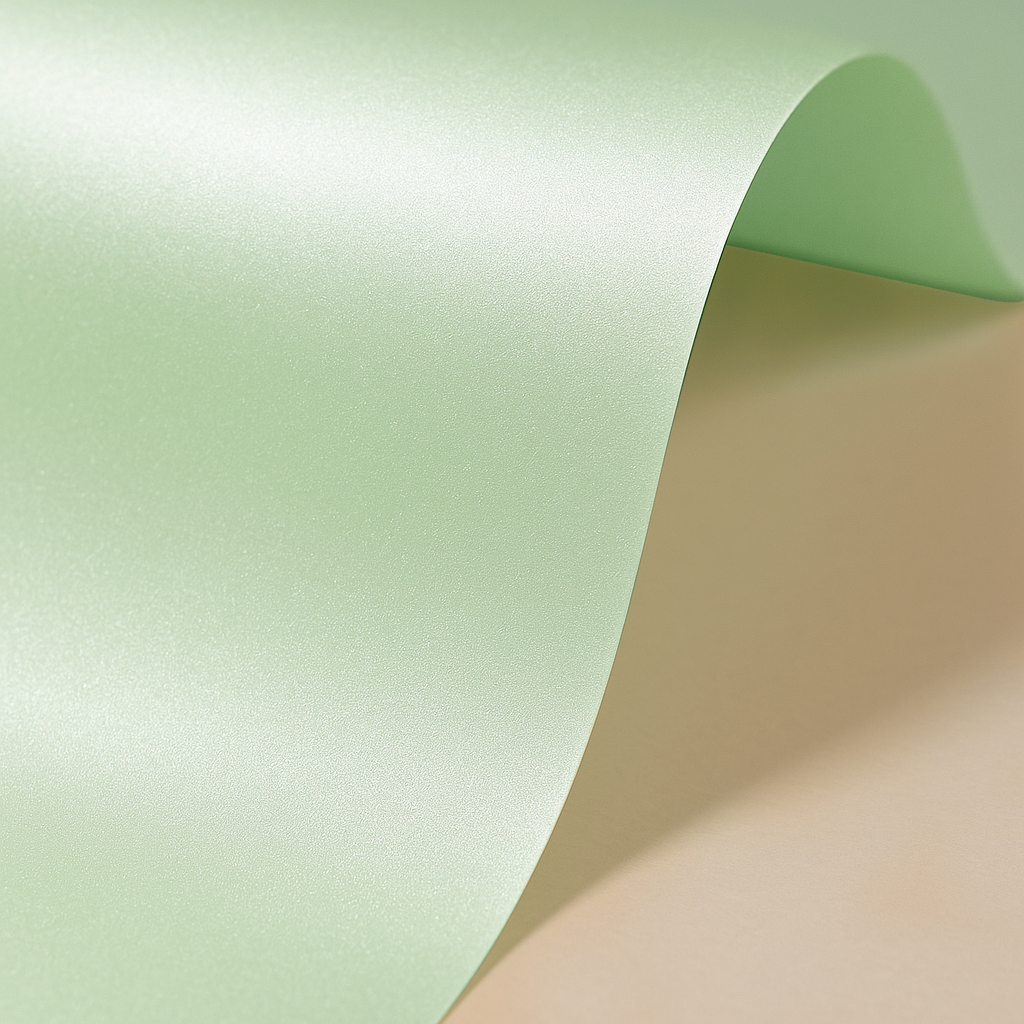Papel fino para tarjeteria diseño impresión de lujo verde claro menta