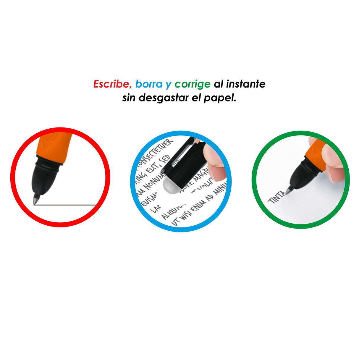 Bolígrafo Gel Borrable 0.7 mm caja por 12 unidades OE-026
