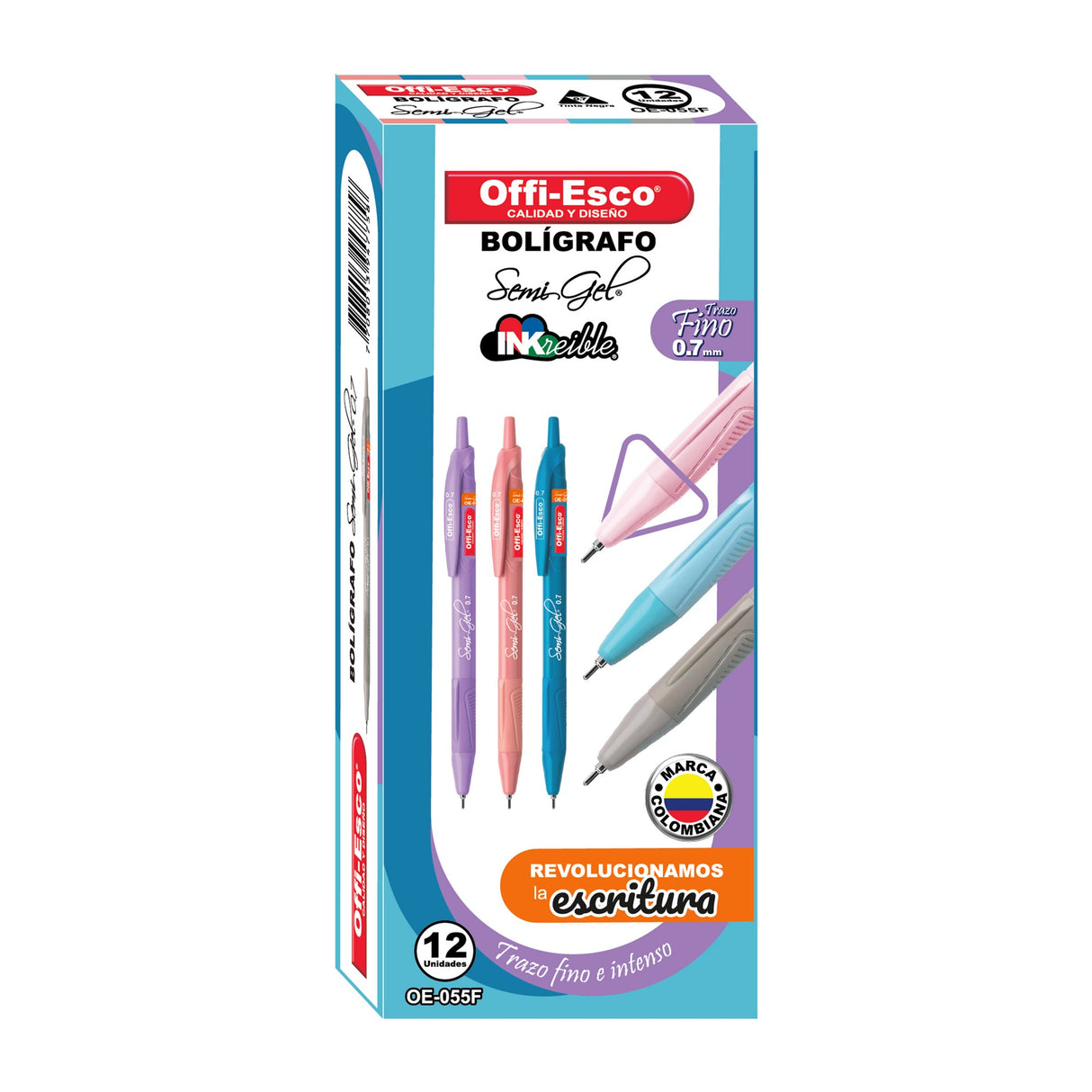 Bolígrafo Cuerpo Color Pastel Retráctil OE-055F