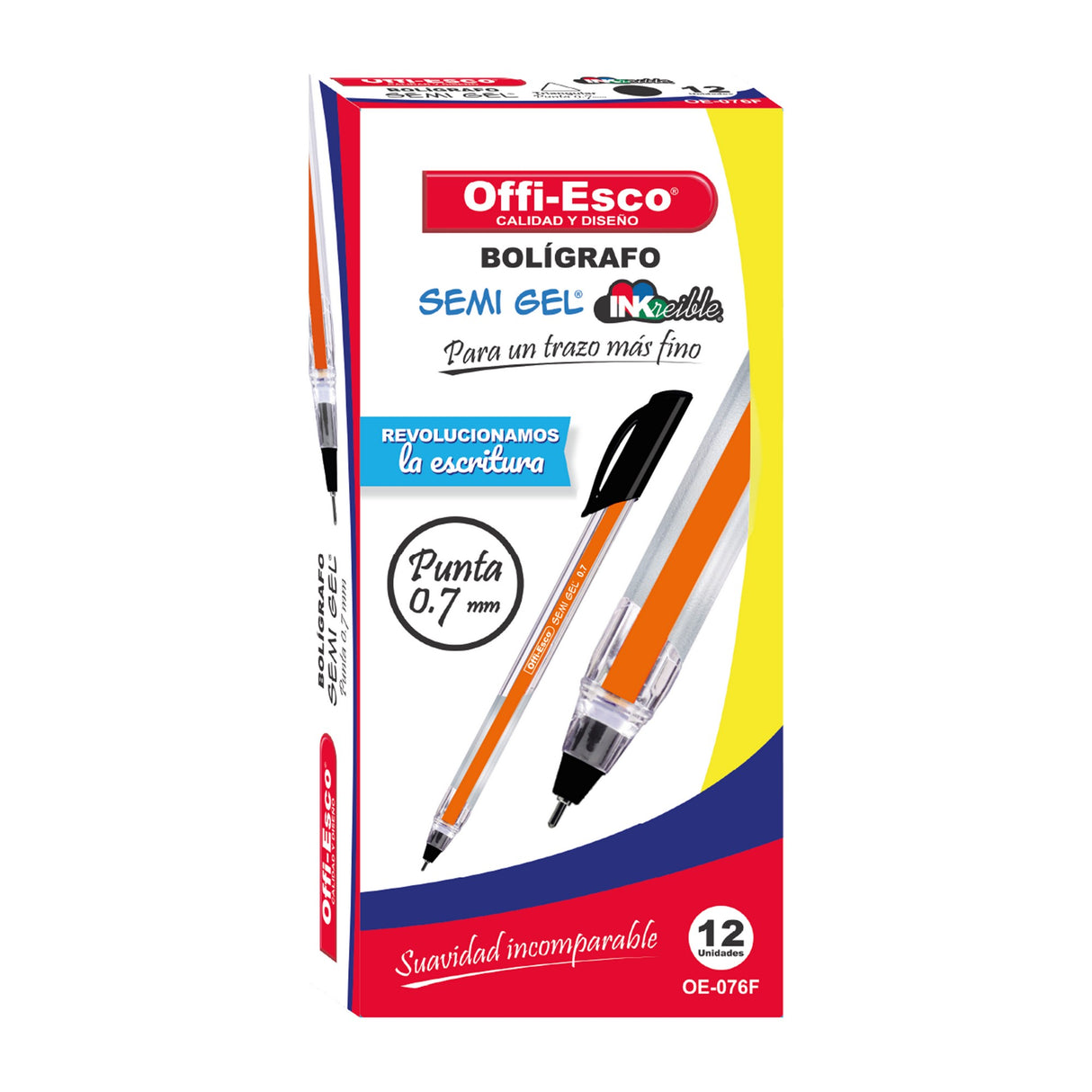 Bolígrafo Semi Gel 0.7 mm con Tapa Caja por 12 unidades OE-076F