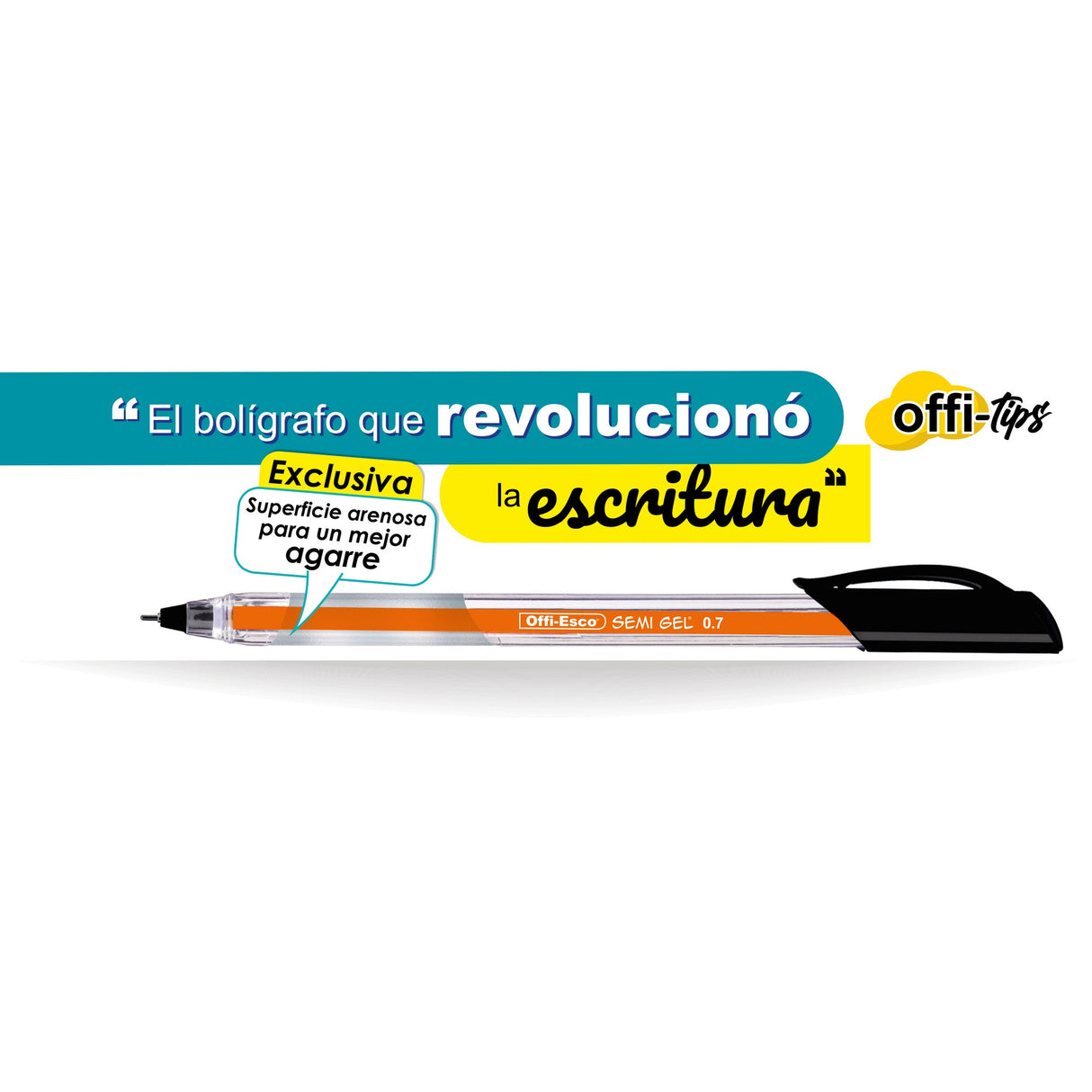 Bolígrafo Semi Gel 0.7 mm con Tapa Caja por 12 unidades OE-076F