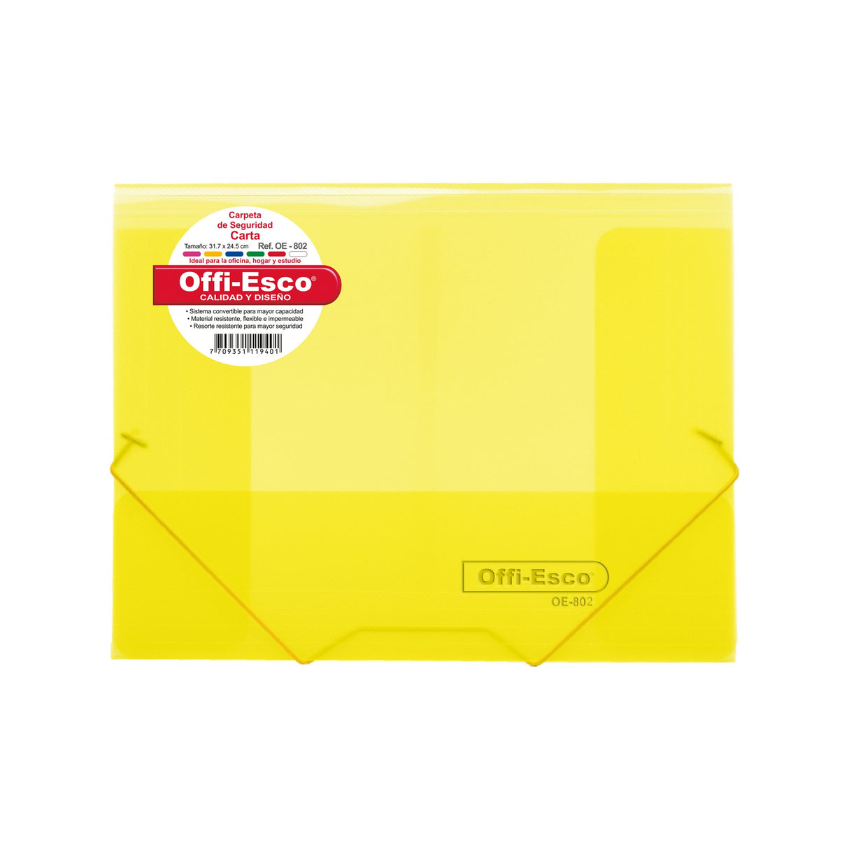 Carpeta de Seguridad Carta Translúcida OE-802