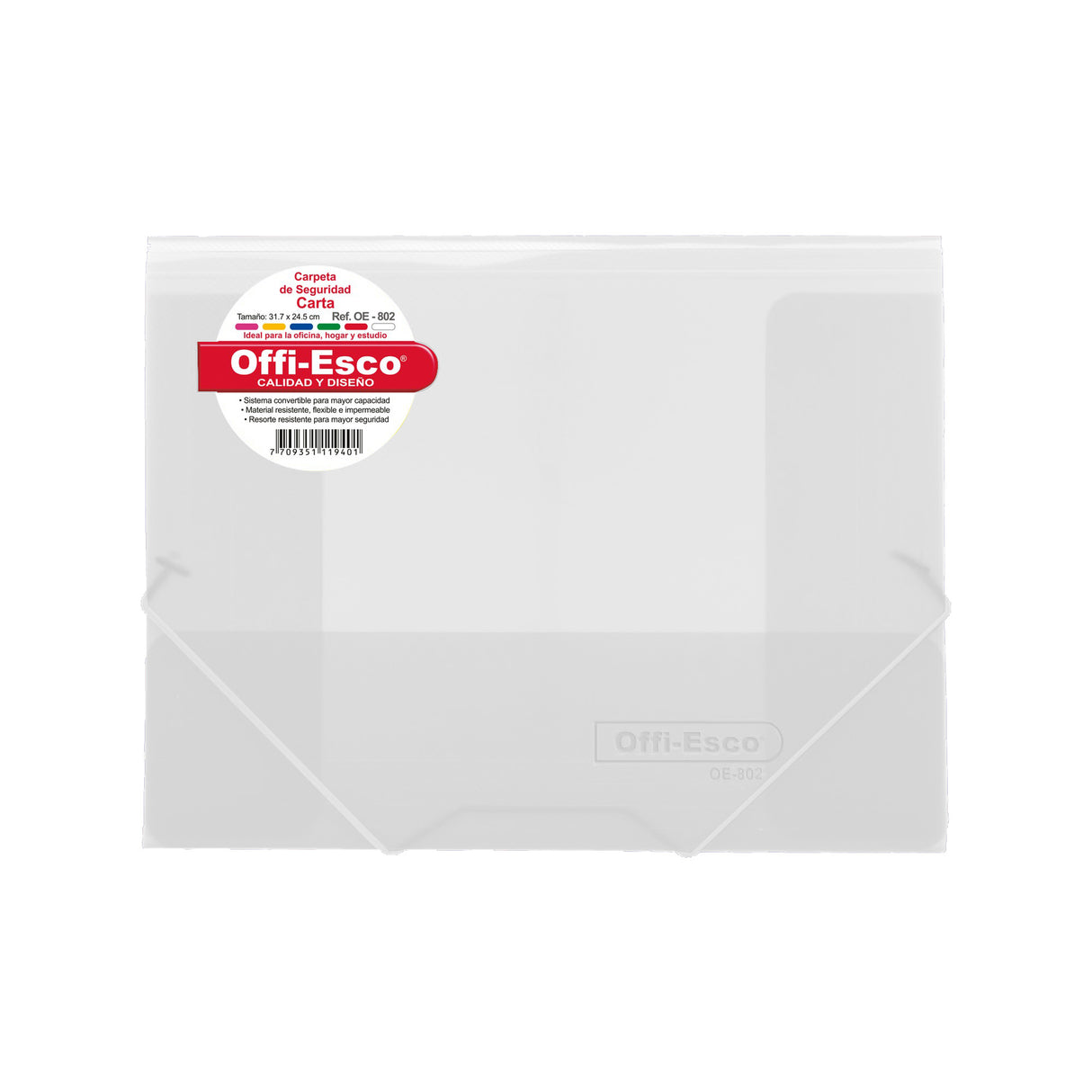 Carpeta de Seguridad Carta Translúcida OE-802