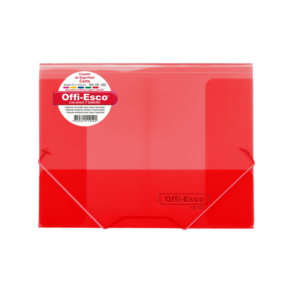 Carpeta de Seguridad Carta Translúcida OE-802