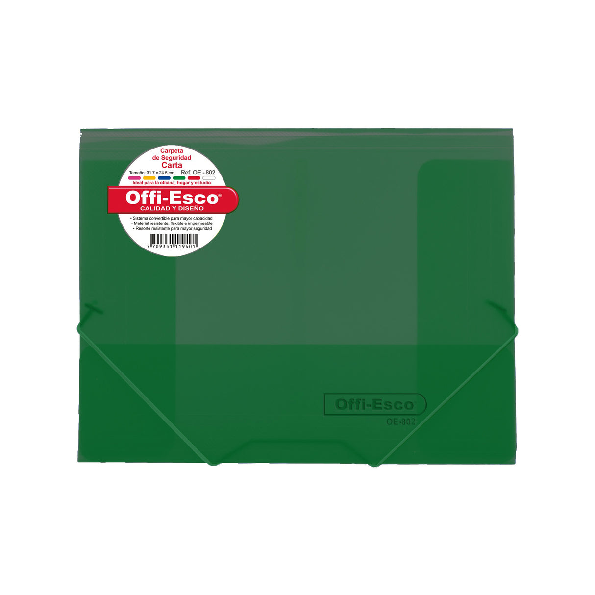 Carpeta de Seguridad Carta Translúcida OE-802