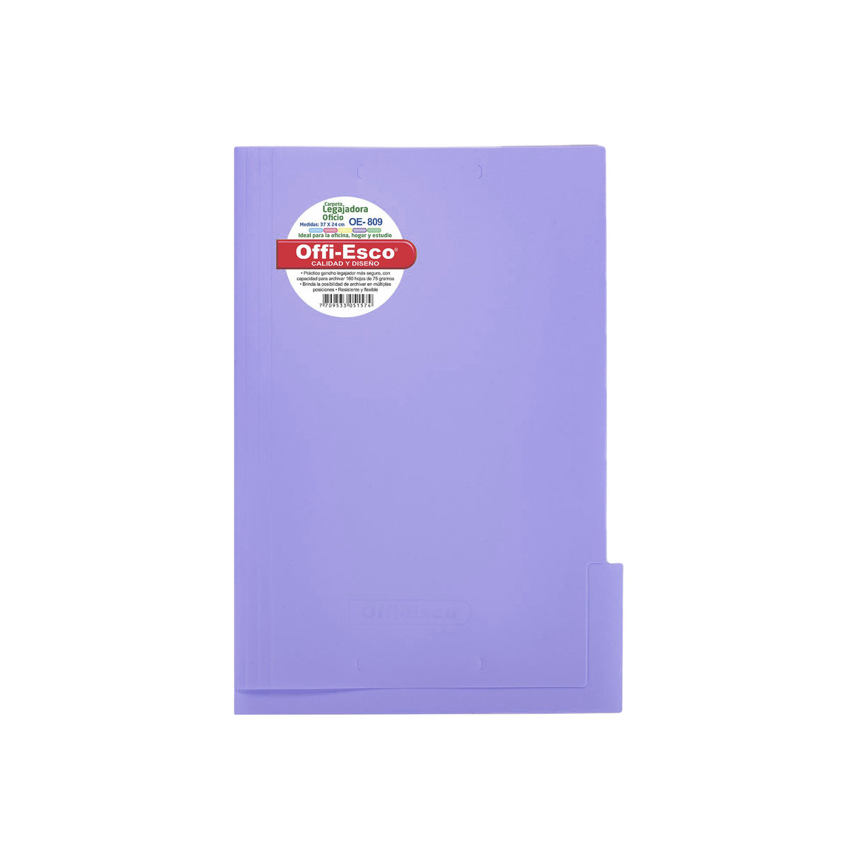 Carpeta Legajadora Colores Pastel Oficio Translúcida OE-809P