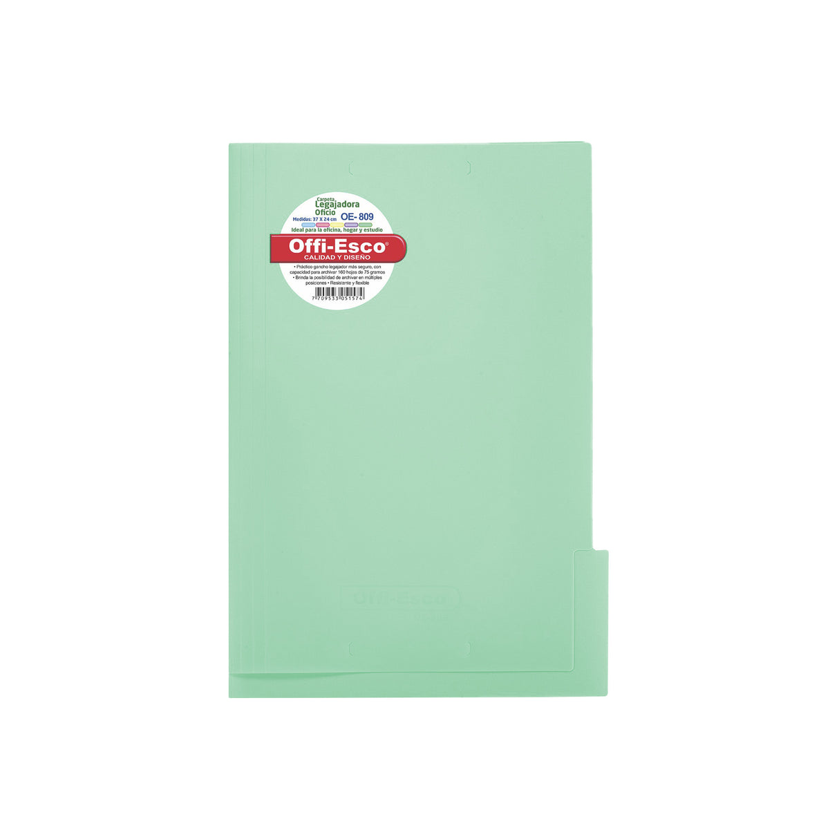 Carpeta Legajadora Colores Pastel Oficio Translúcida OE-809P