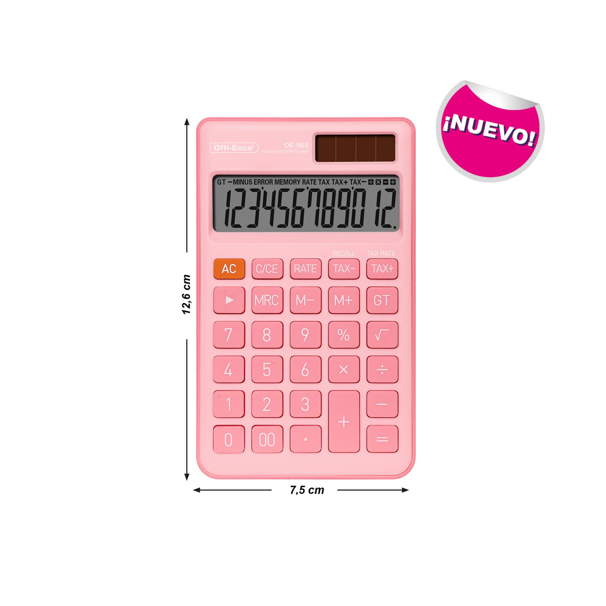 Calculadora Pequeña 12 Dígitos OE-965