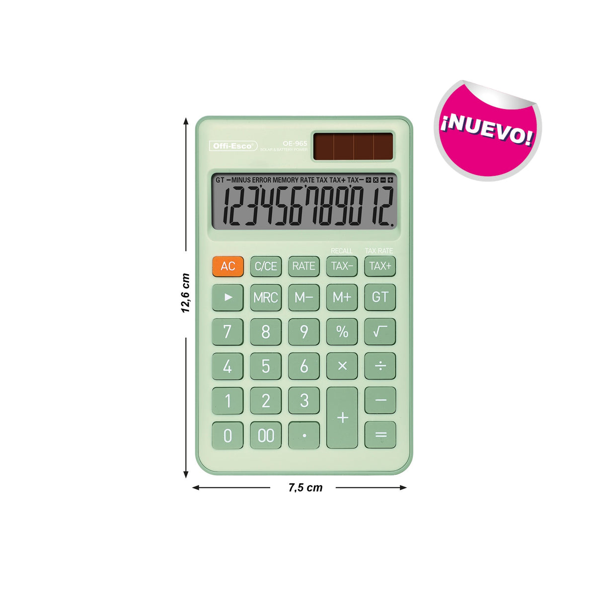 Calculadora Pequeña 12 Dígitos OE-965