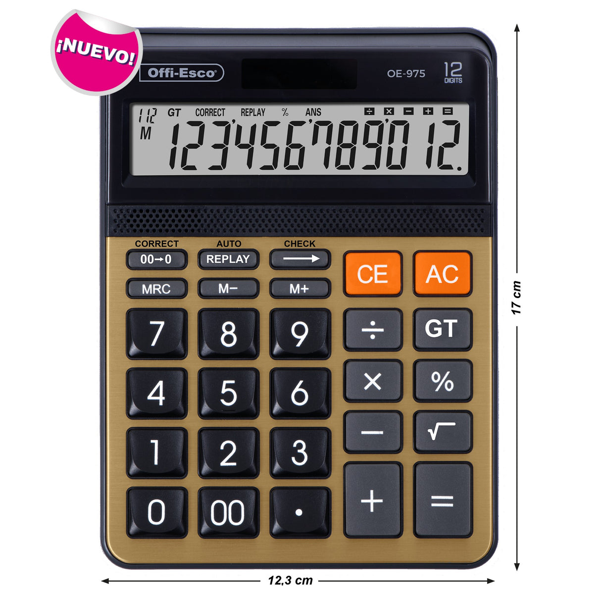 Calculadora Grande Teclado 12 Dígitos OE-975