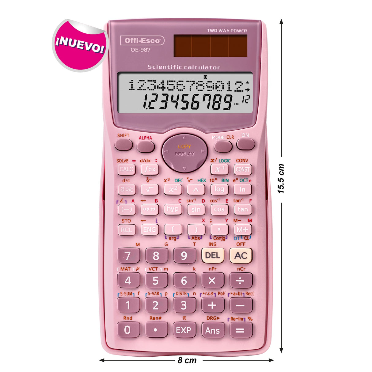 Calculadora Científica 401 Funciones Mediana 10+2 Dígitos OE-987