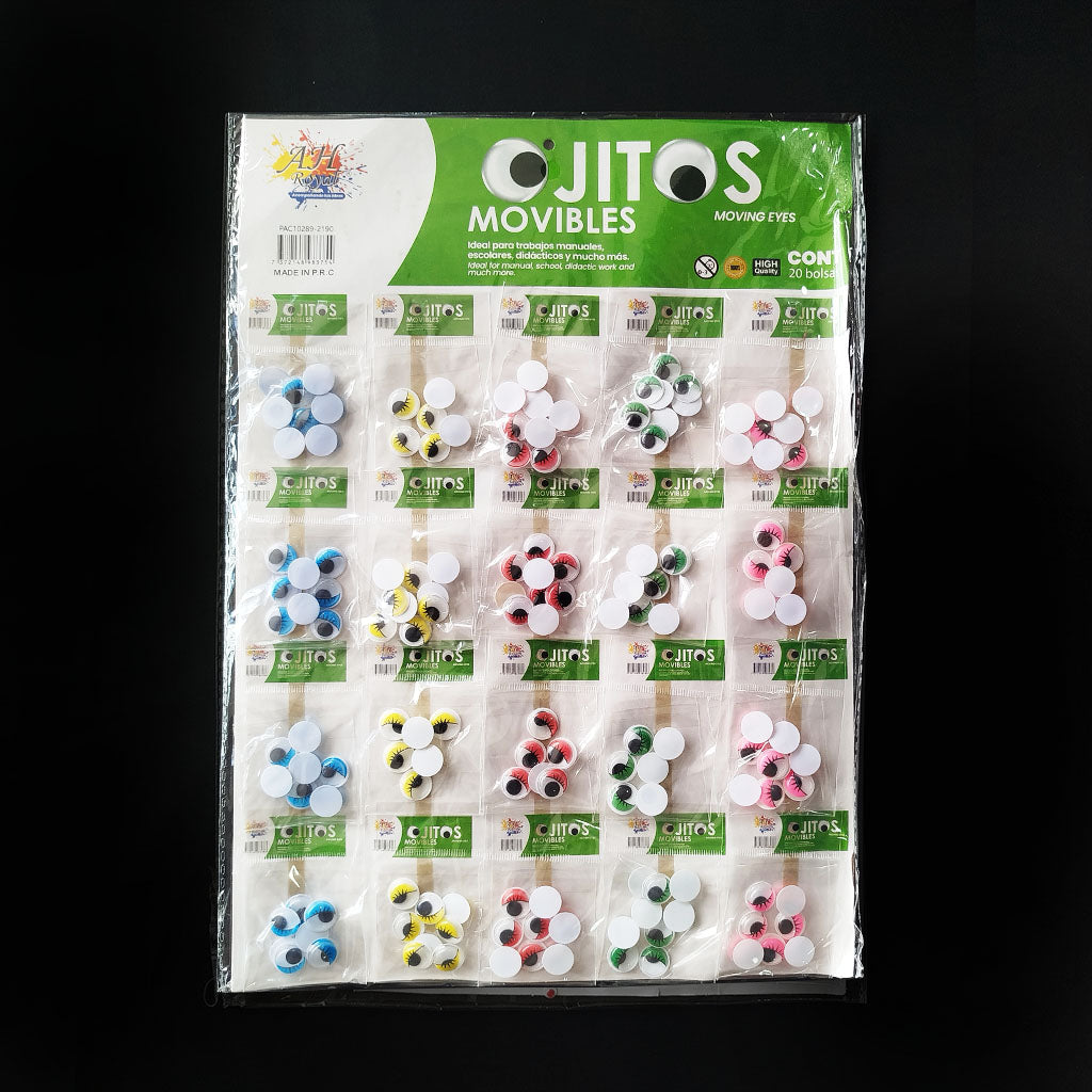 Ojos Móviles Con Pestañas Por 20 bolsas