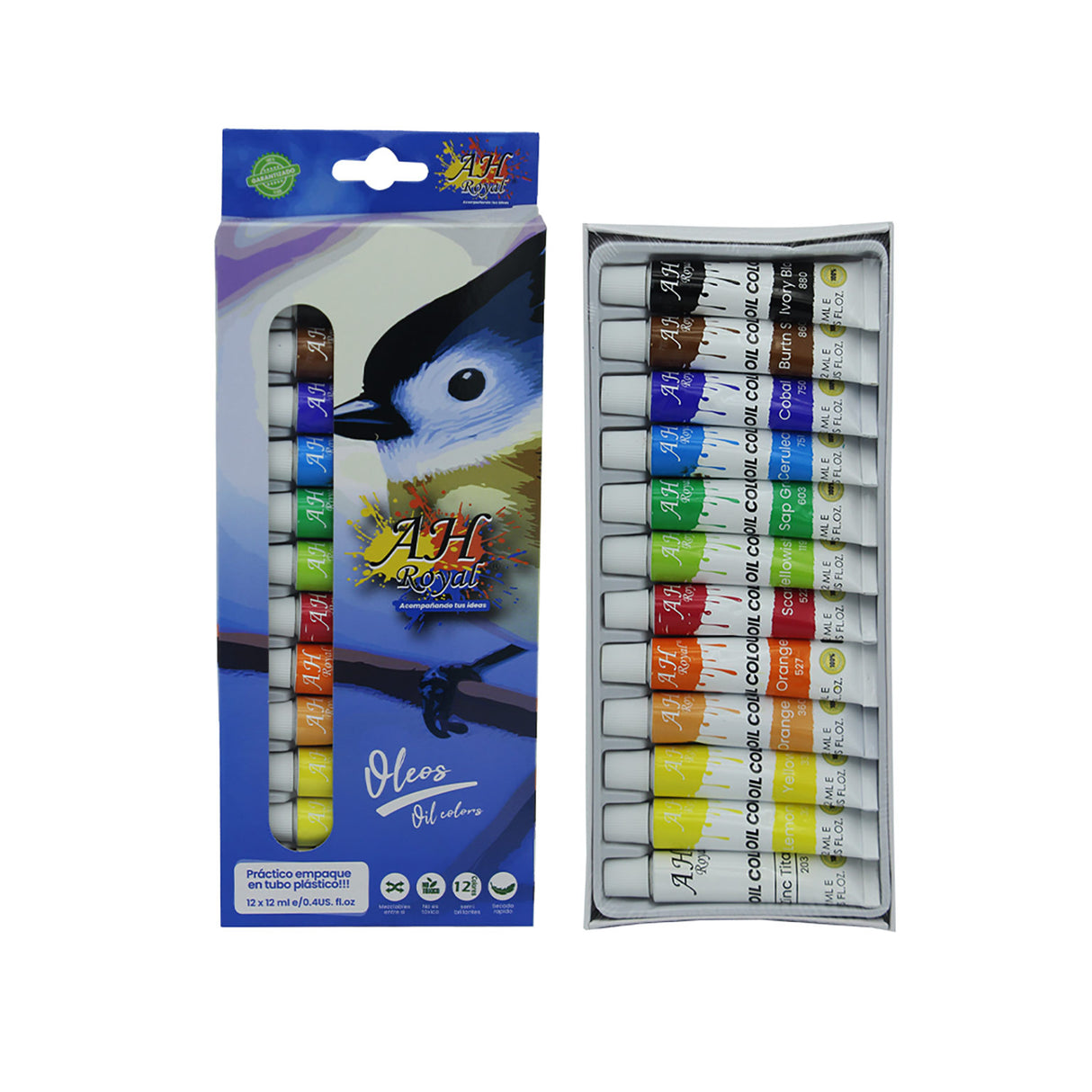 Óleo En Tubo 12 Colores por 12 ml