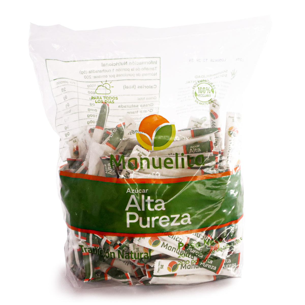 Azúcar Alta Pureza Tubipacks Manuelita