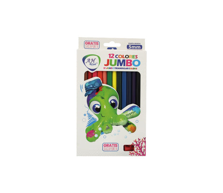Caja de 12 colores jumbo 5 mm