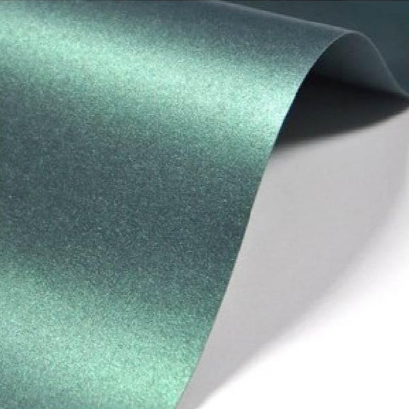 Papel fino para tarjetería diseño impresión de verde oscuro metalizado