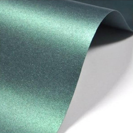Papel fino para tarjetería diseño impresión de verde oscuro metalizado