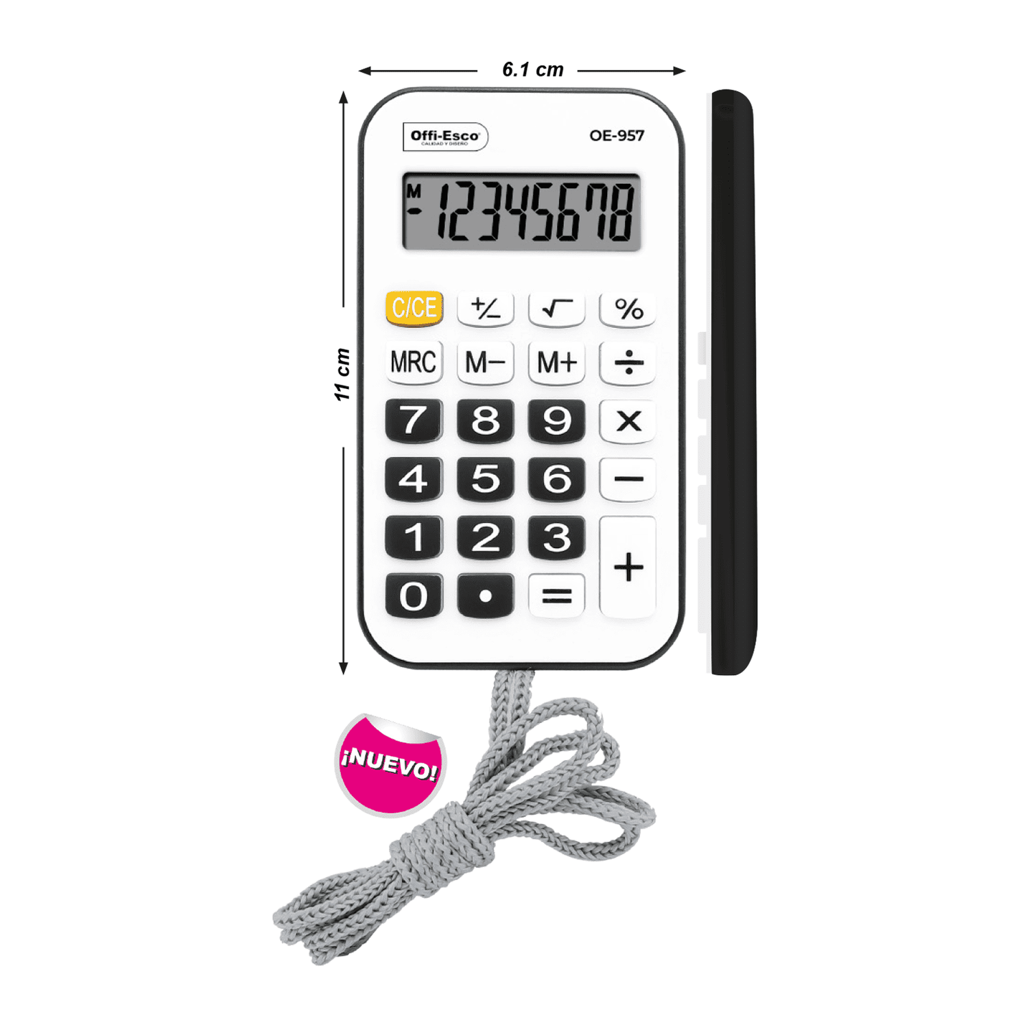 Calculadora de Bolsillo con Cordón OE-957