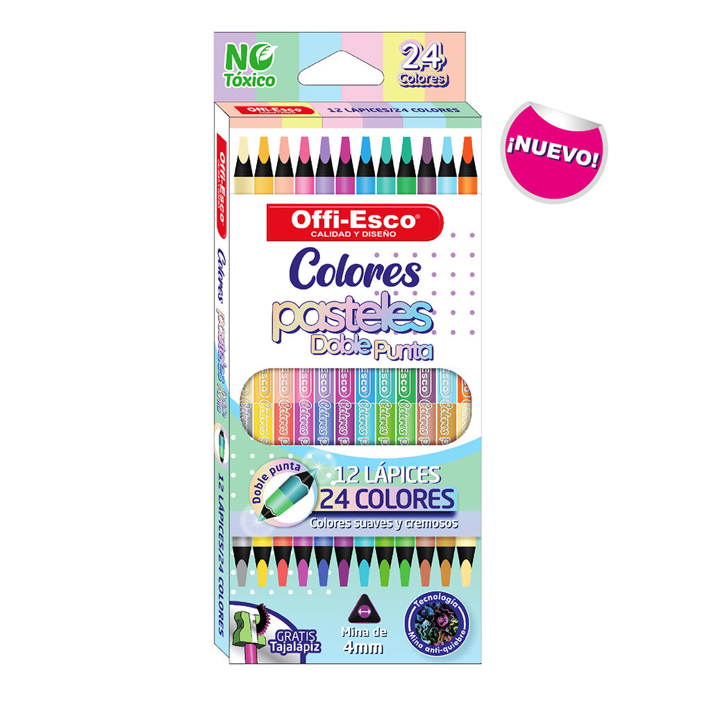Colores Pasteles Doble 24 Colores OE-137