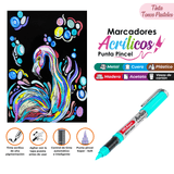 Marcador Acrílico Punta Pincel OE-581