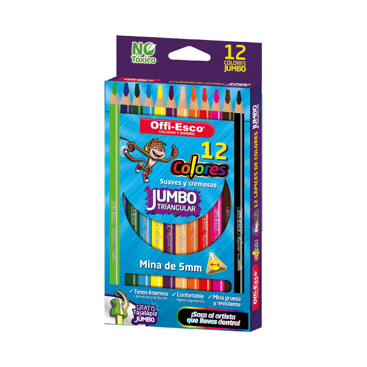 Colores Jumbo 5 mm por 12 Unidades OE-144
