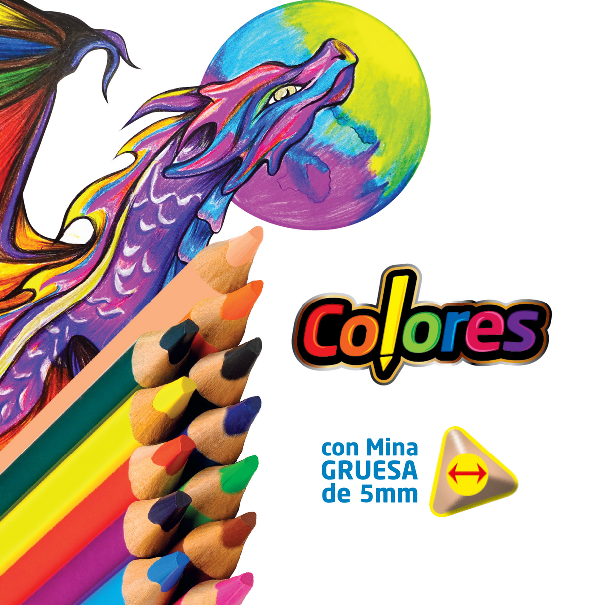 Colores Jumbo 5 mm por 12 Unidades OE-144