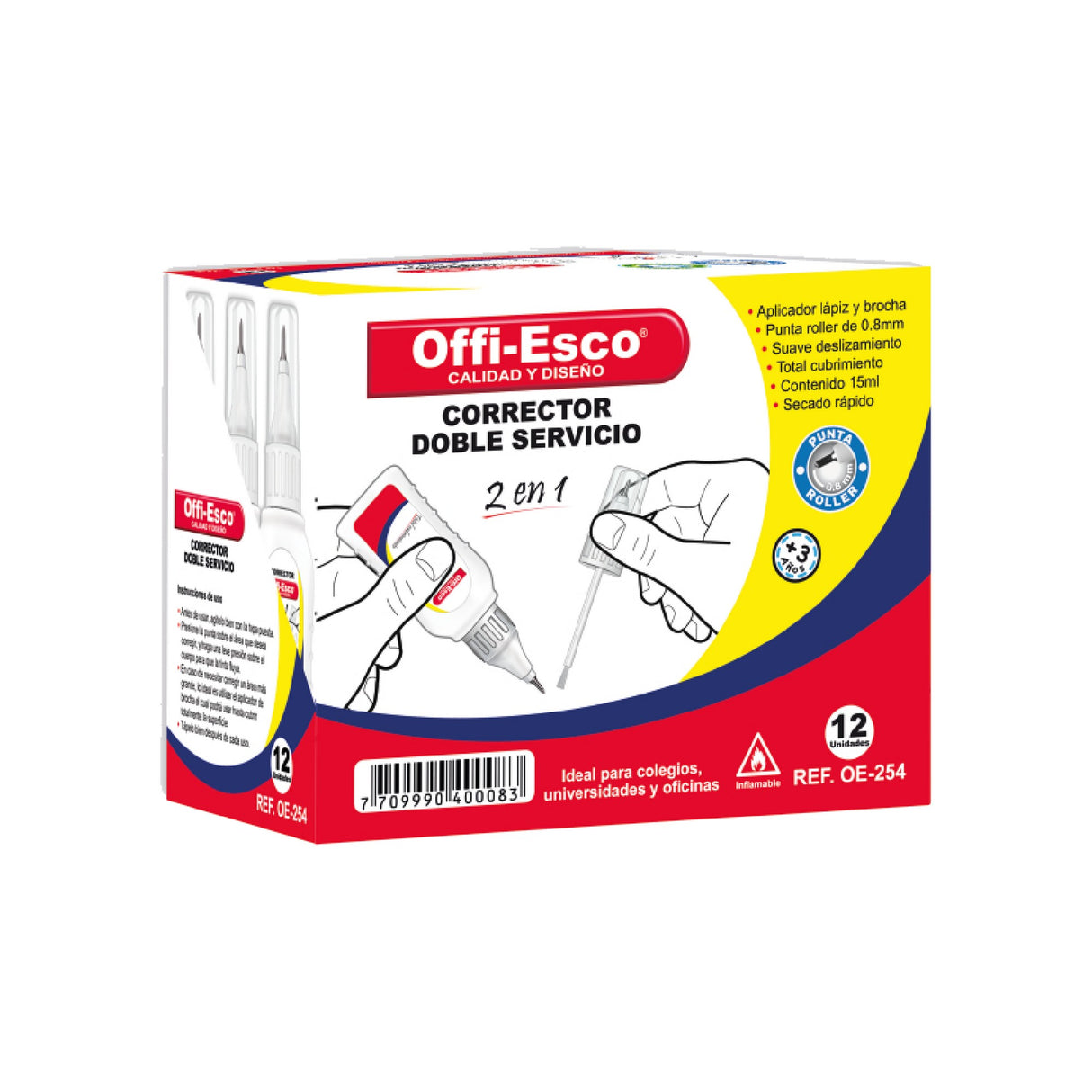 Corrector Doble Servicio Contenido 15 ml OE-254