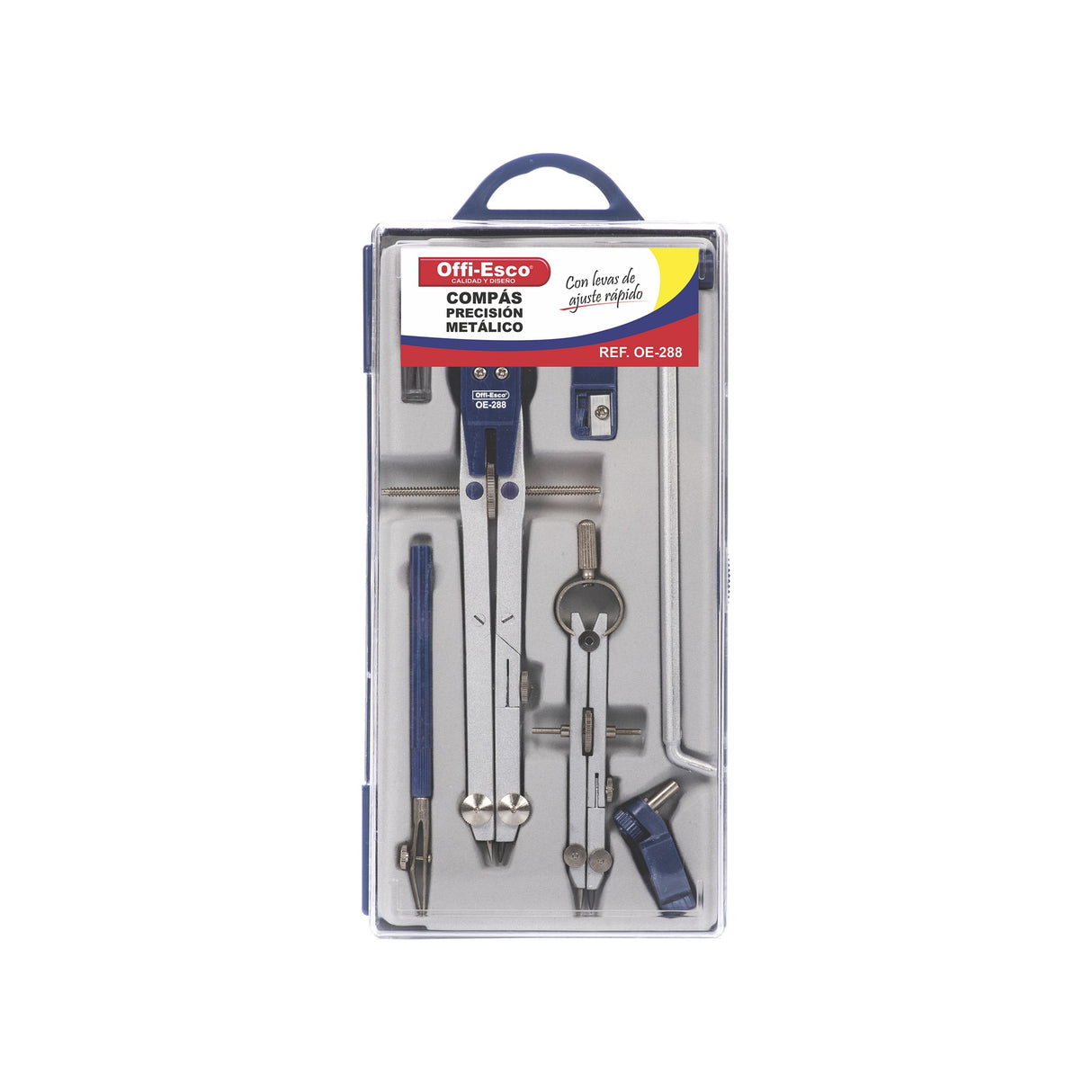 Compás de precisión metálico x 2 + 5 accesorios OE-288