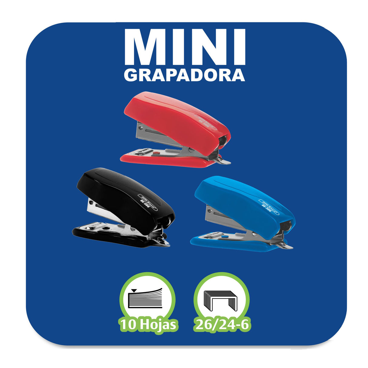 Cosedora Mini Colores Solidos OE-306