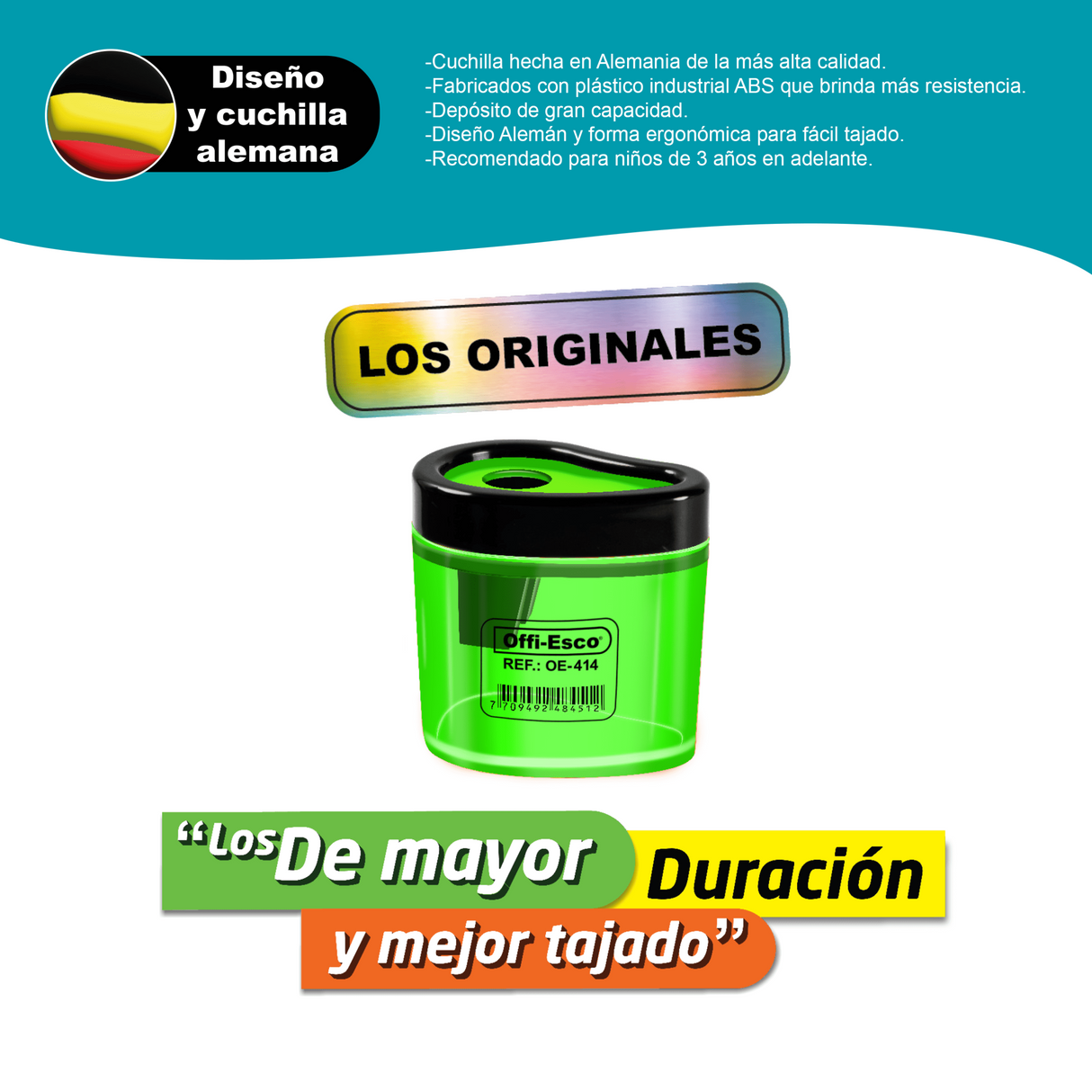 Tajalápiz Sencillo con Deposito OE-414