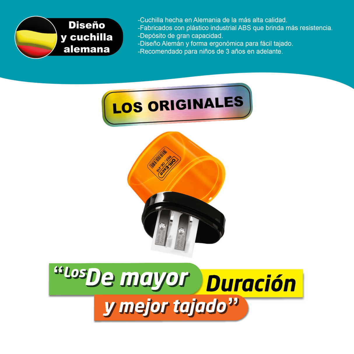Tajalápiz Doble Servicio con Deposito OE-416