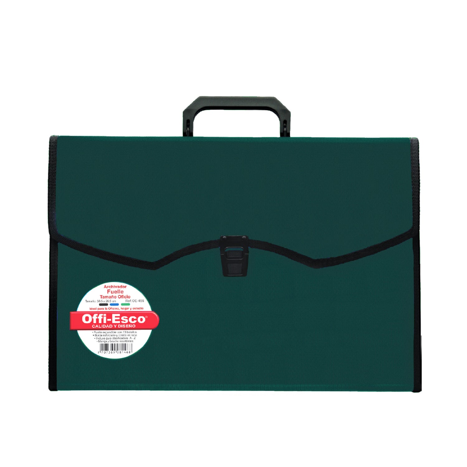 ARCHIVADOR VERDE 13 BOLSILLOS ELEGANTE
