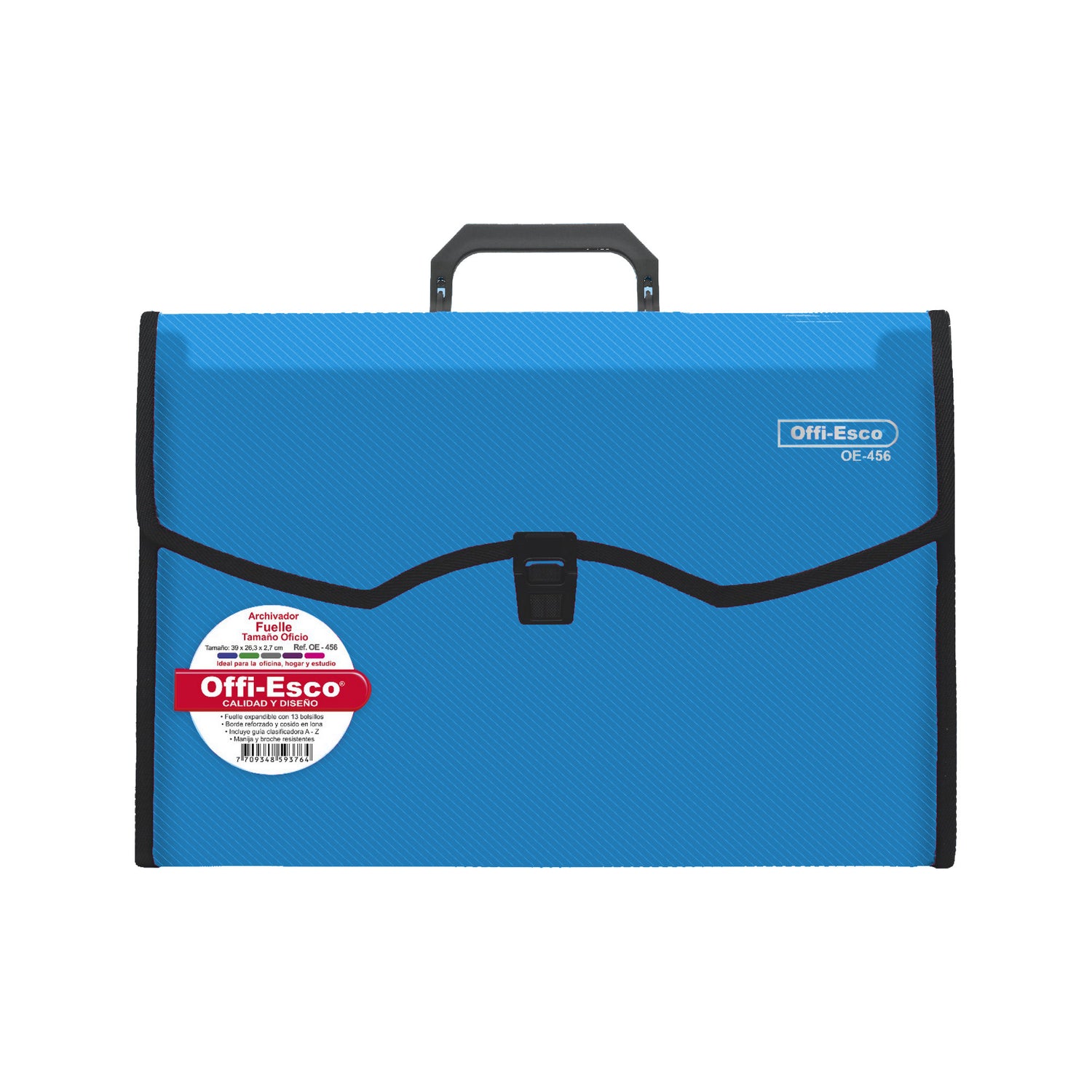 Archivador Oficio Con Manija Translúcido OE-456