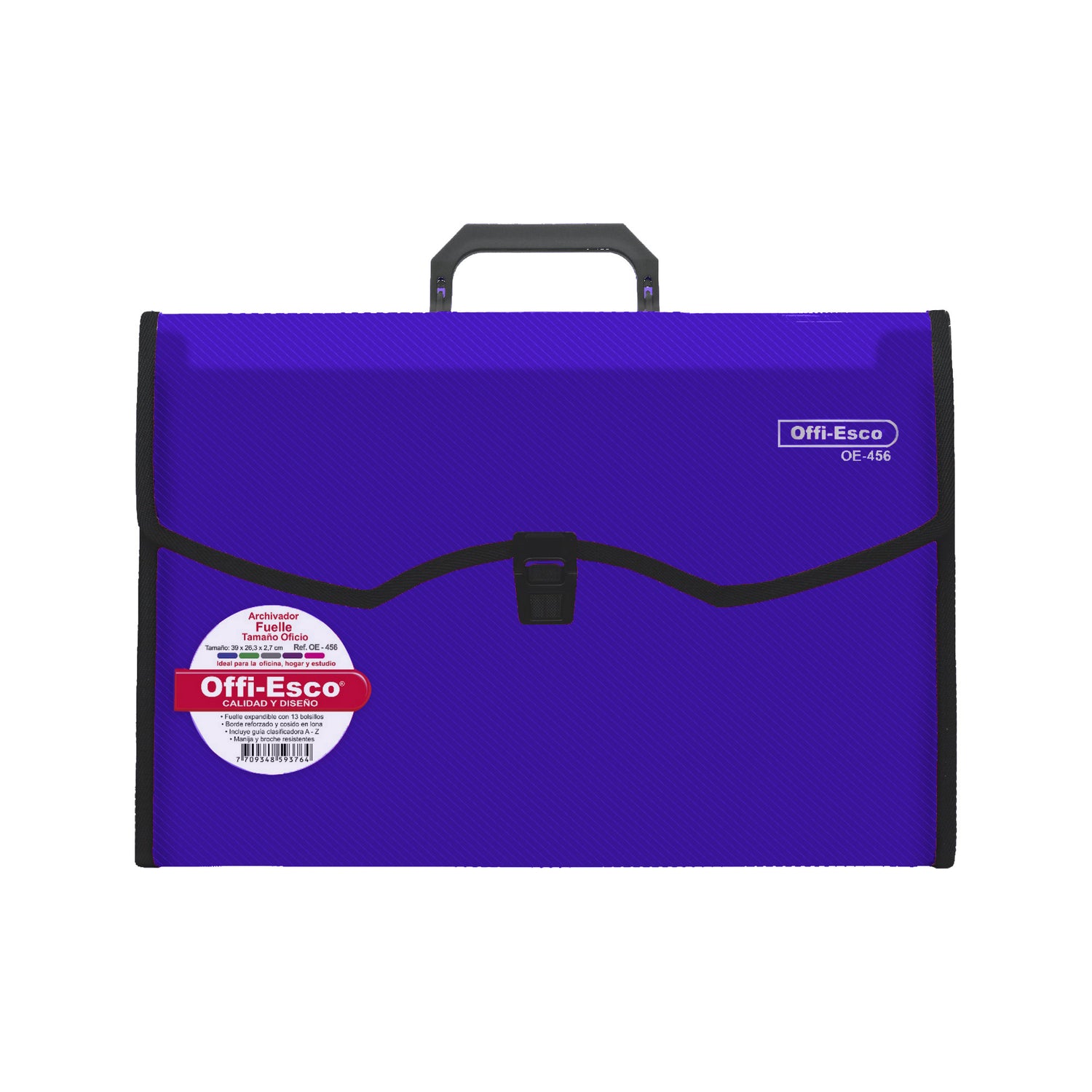 Archivador Oficio Con Manija Translúcido OE-456