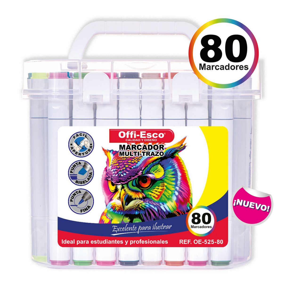 Marcador Permanente Multi-Trazo por 80 Unidades OE-525-80