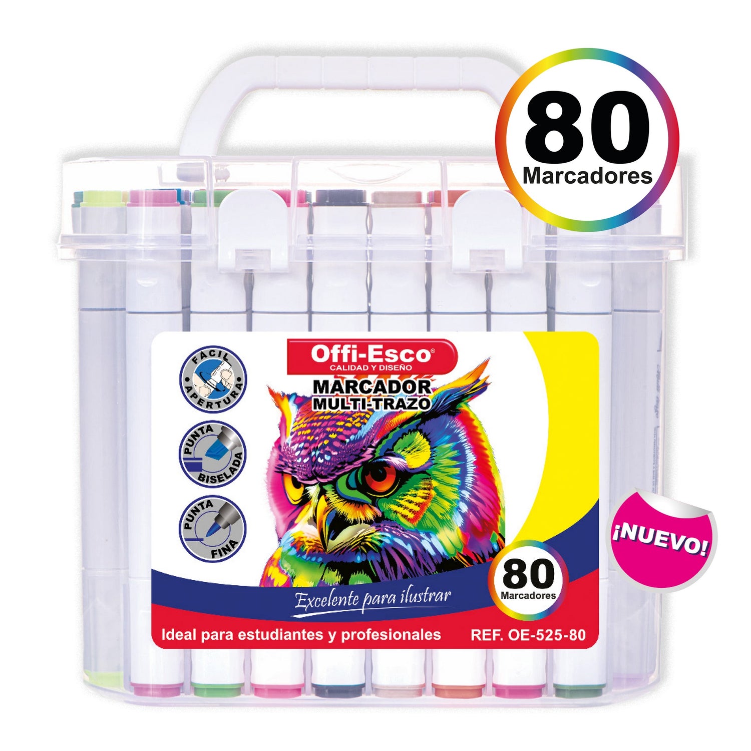Marcador Permanente Multi-Trazo por 80 Unidades OE-525-80