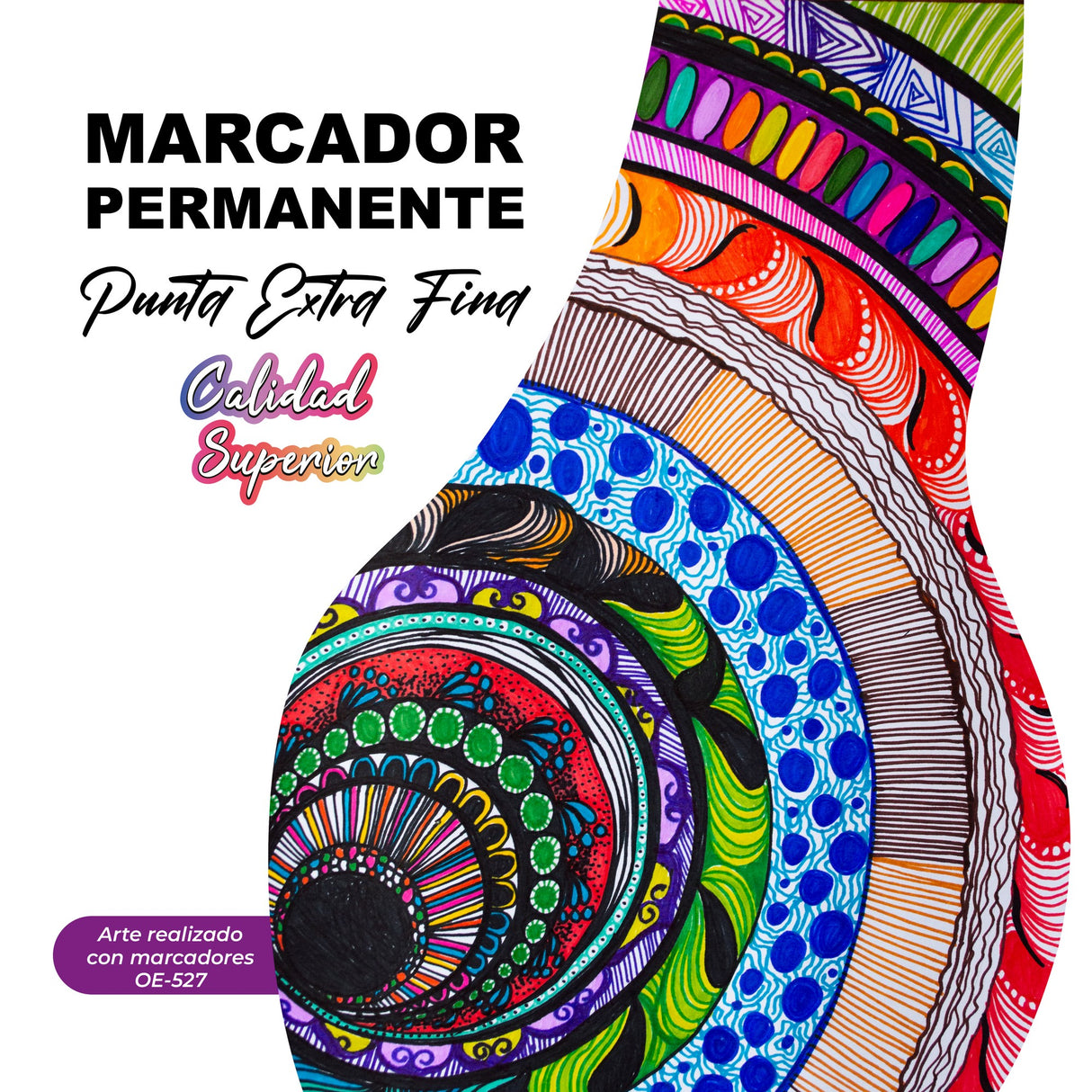 Marcador Permanente Punta Extrafina Surtido OE-527-6