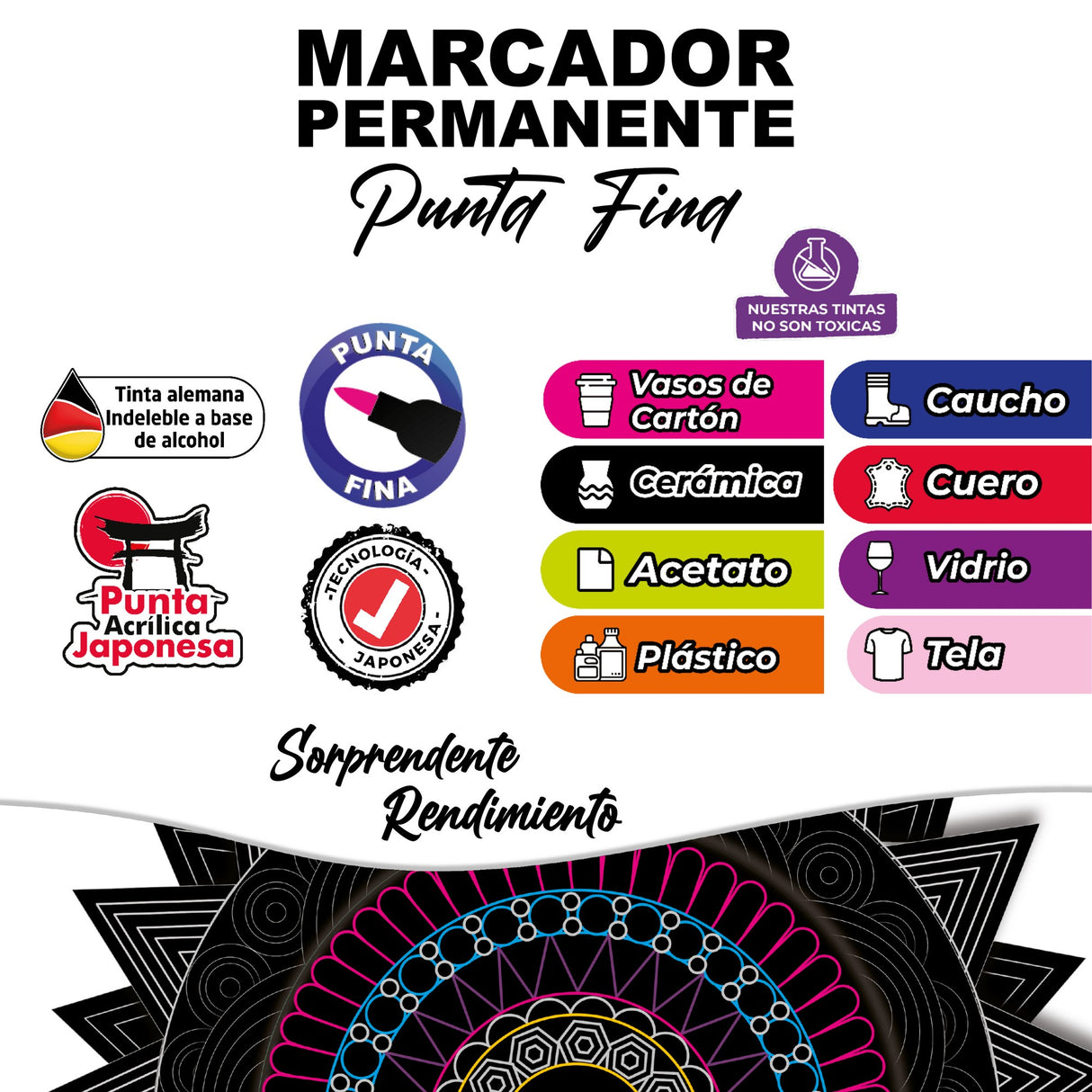 Marcador Permanente Punta Fina OE-528