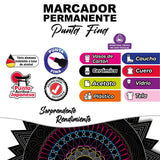 Marcador Permanente Punta Fina OE-528