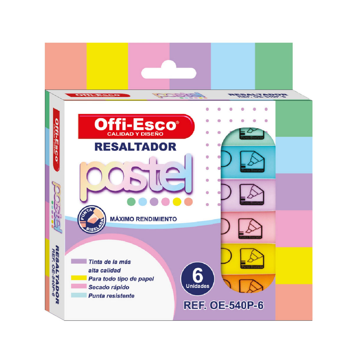 Resaltador Grande Pastel OE-540P