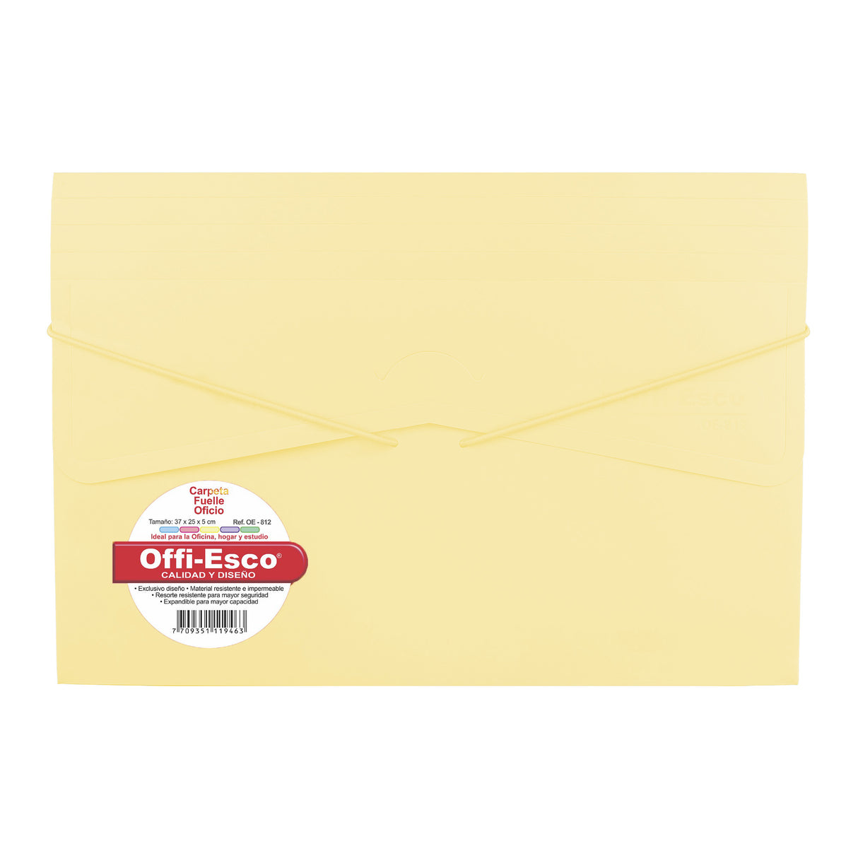 Carpeta Fuelle Oficio Colores Pastel OE-812P