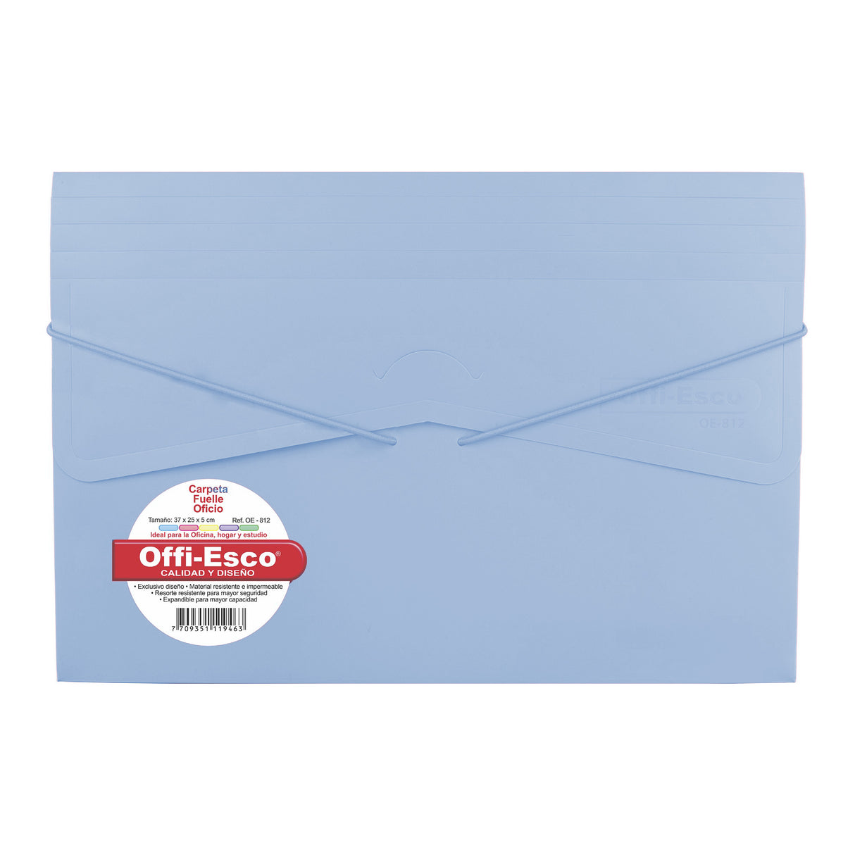 Carpeta Fuelle Oficio Colores Pastel OE-812P