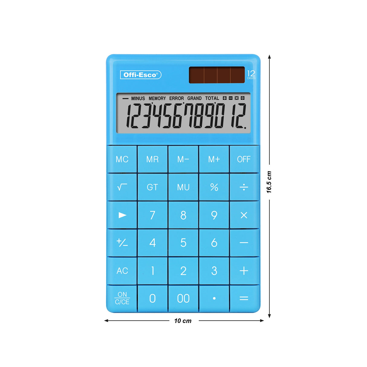 Calculadora Mediana Teclado Plano 12 Dígitos OE-971