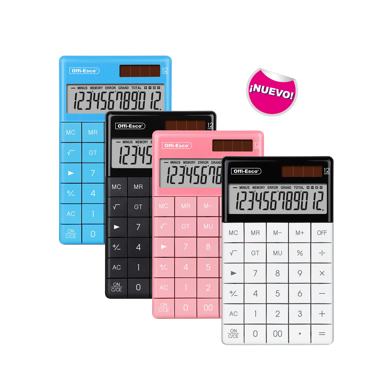 Calculadora Mediana Teclado Plano 12 Dígitos OE-971